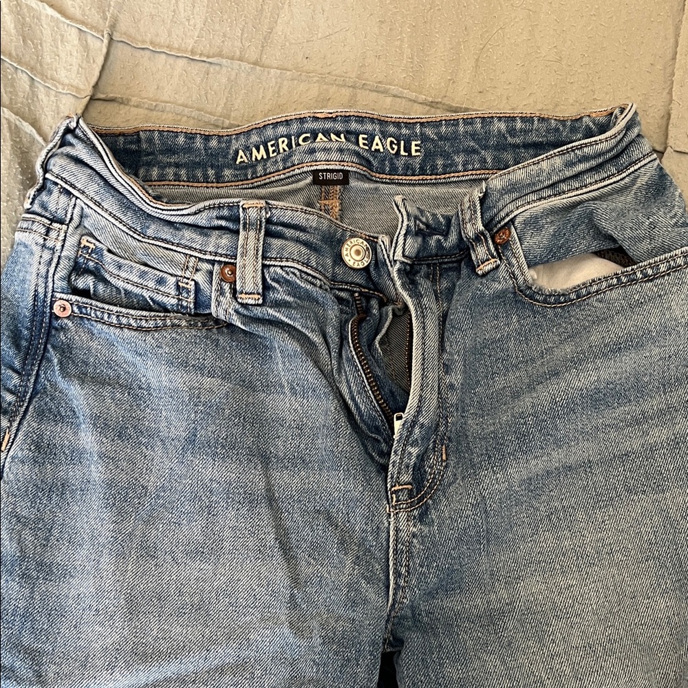 American Eagle Outfitters Light Blue Straight Leg Jeans